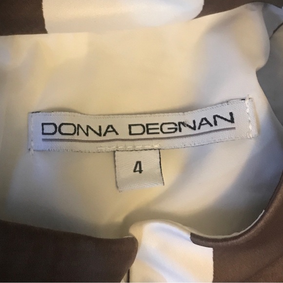 Donna Degnan Size 4 Small Polka Dot Sleeveless Blouse Brown White Top - Picture 10 of 16